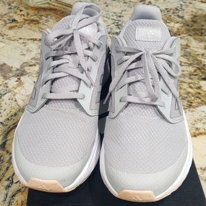 Adidas gray tennis shoes